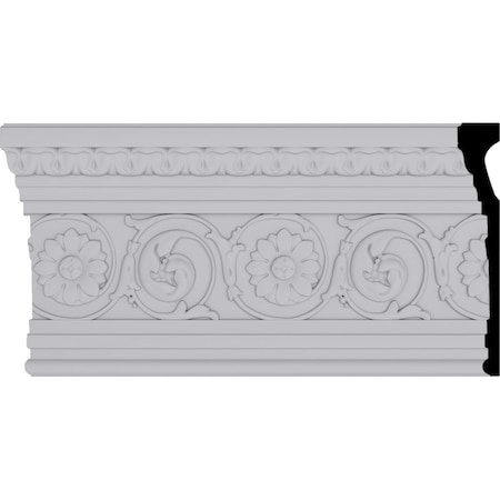 Ekena Millwork Crown Moulding, Polyurethane, 96 in L, 11-1/4 in H, Factory Primed MLD11X02BE